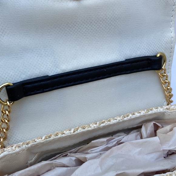 New GUESS BLAIRE SATCHEL CROSSBODY HANDBAG Mini Straw Shoulder Bag - Picture 6 of 7